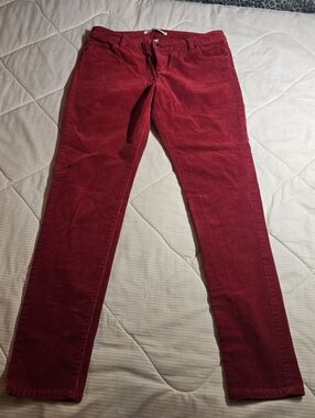 LC Lauren Conrad Red Corduroy Pants With Stretch 14